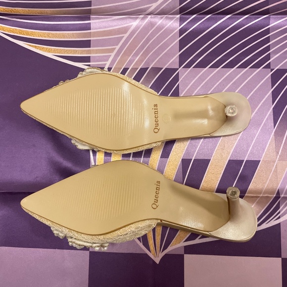 Queenia Faux Pearl Heels - Picture 4 of 6